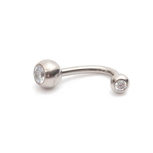 Fuxuan G23 titanio internamente filettato J bilanciere ricurvo anelli ombelico ombelico <span class=keywords><strong>Piercing</strong></span> - Product Image 1