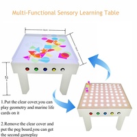 Table sensorielle lumineuse pour enfants d'intérieur, équipement Snoezelen, table de jeu avec sable et lumières LED changeantes de couleur