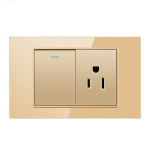 Prise américaine 15A, interrupteur standard américain 110V, panneau en verre, adaptateur de prise murale pour appareils électroménagers, double prise murale USB. - Product Image 3