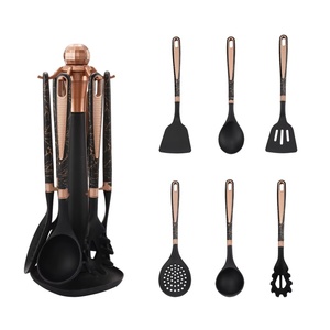 Hot Selling Kitchen Accessories Set Cooking Tools Kitchen Utensil Set Kitchenware Set with Storage Rack - Product Image 5