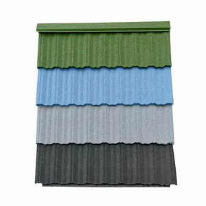 Hurricane resistant Stone Coated Metal Roofing Sheet Eurotile shingle Korean technology Classic Tile Roof Building Material