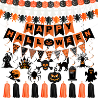 Set de Decoración de Halloween para Interiores con Diseños de Murciélagos para Decoración del Hogar