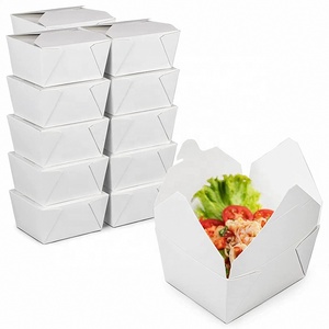 Hot Selling Food Grade Takeaway Packaging Salad Sandwich Kraft Paper Food Lunch Box