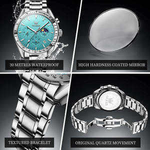 Reloj de Cuarzo Olevs 3618 para Hombre de Acero Inoxidable, Lujoso, Multifuncional, con Cronógrafo, Deportivo y de Moda con Logotipo Personalizado OEM - Product Image 3
