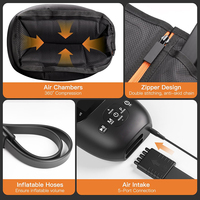 Masseur de jambes sans fil à compression d'air pour athlètes - Rechargeable, pression de 40 à 220 mmHg, 6 modes de massage, soulagement des douleurs musculaires