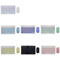 Keyboard Multimedia nirkabel 2.4Ghz, papan ketik portabel Mini dan tetikus Kombo harga rendah
