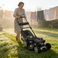 Tondeuse à gazon sans fil portative de haute qualité, 21 pouces, à décharge latérale, poussée manuelle, 180cc, 3.6KW, à essence, pour bricolage