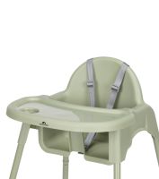 Bebeconfort Meely Chaise haute multifonction moderne en acier inoxydable verte, sécurité accrue pour les enfants de 6 mois à 3 ans, fabriquée en Chine, modèle