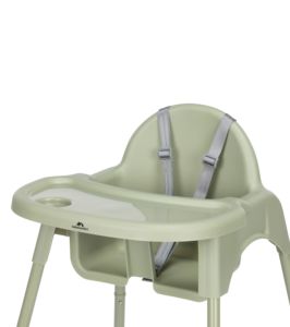 Chaise haute Bebeconfort Meely moderne en acier inoxydable verte, sécurité accrue pour les enfants de 6 mois à 3 ans - Product Image 5