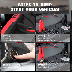 Booster de batterie OEM & ODM 10000mAh Kit de démarrage de voiture Power Bank avec lumière LED et pompe à air pour camion et moto - Product Image 3