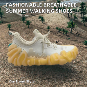 Chaussures de sport d'été tendance et respirantes à lacets pour la course en extérieur, avec motif perforé tendance pour la marche sur la plage - Product Image 2