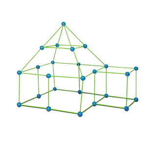 Kit de construction de tente-fort DIY, jouet STEM de construction en mousse pour enfants, construisez un <span class=keywords><strong>château</strong></span>, une tour ou une tanière pour la chambre ou le jardin - Product Image 3