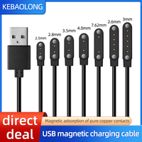 Chargeur magnétique universel 2p4p5p pour montre intelligente Câble de données de charge en cuivre pur PVC 2 broches 4 broches 5 broches pour téléphones pour enfants
