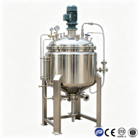 Cuve de mélange de solutions chimiques en acier inoxydable, cuve de mélange industrielle avec système de chauffage et de refroidissement, 200L-5000L