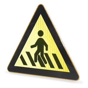 Panneau de signalisation de sécurité routière portable en aluminium décoratif rétroréfléchissant imperméable et durable pour les chantiers de construction - Product Image 1