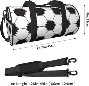 <span class=keywords><strong>Borsa</strong></span> Sportiva Pieghevole Divertente Bianca e <span class=keywords><strong>Nera</strong></span> con Chiusura a Cerniera in Poliestere per Uomo e Donna, Palestra, Viaggio, Allenamento, Weekend - Product Image 3