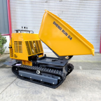 Mini tombereau chenillé pour travaux agricoles, buggy tout-terrain avec capacité de charge de 1,2 tonne, nouveau tombereau à béton sur chenilles