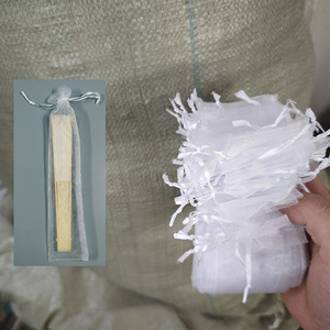 Sacs cadeaux en organza à cordon de serrage 6*26CM, pochettes verticales transparentes avec ruban, personnalisables avec logo, pour mariage - Vente en gros - Product Image 3
