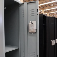 Casier de rangement métallique à 6 portes simples en acier pour employés, écoles, bureaux, gymnases - Modèle américain