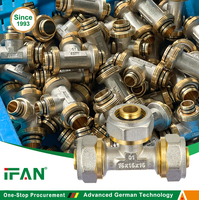 Matériaux de plomberie IFAN, connecteur de tuyau, raccords à compression 16-32 mm, coudes en laiton femelle PEX, raccord de tuyau PEX
