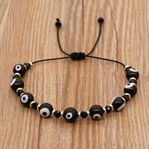 Bracelets en cristal et corde tressée faits à la main, bijoux, chaîne colorée, perles, œil bleu, turcs, cadeaux, 1 pièce - Product Image 5