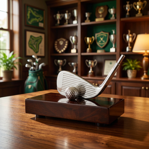 Trofeo de Golf de Latón - Premio Deportivo Portátil Hecho a Mano - Product Image 2