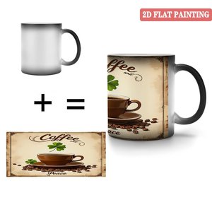 Morning Workout Hydration Drink Mug Frosted Black 11oz <b>Ceramic</b> Heat Changing Magic <b>Cup</b> - Product Image 4