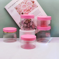 Portable maison tenir personnalisé vide rose 200ml 250ml 300ml 400ml 500ml crème en plastique soins de la peau sérum pot crème solaire crème pot