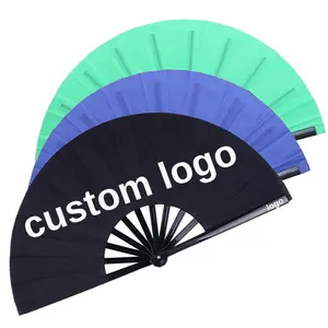 Hand Fan Bamboo High Quality UV Satin Fan Personalized Portable Fans for Activities