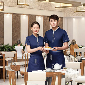 2025 transpirable fino barato cocina japonesa olla caliente Tienda <span class=keywords><strong>ropa</strong></span> <span class=keywords><strong>de</strong></span> trabajo Restaurante <span class=keywords><strong>Camarero</strong></span> uniforme Chef <span class=keywords><strong>ropa</strong></span> para Bar personal - Product Image 2
