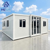 Maison préfabriquée en panneaux préfabriqués prêts à l'emploi, conteneur extensible de 40 pieds, 20 pieds, 30 pieds, bungalow préfabriqué, maison modulaire à 2, 4, 5 chambres