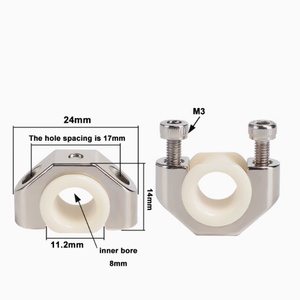 Guía de hilo para máquina de trenzado 650, ojal cerámico de 8mm de diámetro, asiento de aleación pulido a espejo, distancia entre orificios de 17mm - Product Image 1