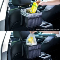 Boîte de rangement pour dossier de siège de voiture, sac de rangement pour poubelle, porte-gobelet, tapis antidérapant, avec texture. Vente directe d'usine, en stock.