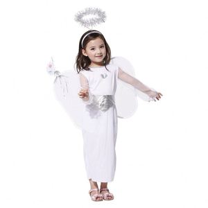 MS Halloween <b>Angel</b> Costume for Girls Kids <b>Goddess</b> Cosplay Wing Clothing Children's Carnival Role Play Party Performance Dress - Product Image 6