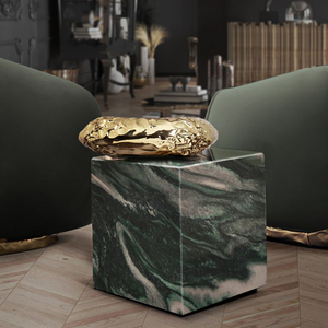 High End Gold Marble <b>Coffee</b> <b>Table</b> Luxury Living Room Side <b>Table</b> Modern Luxury Side <b>Tables</b> in <b>White</b> DV-STONEHENGE-01-BOCA DO LOBO - Product Image 5