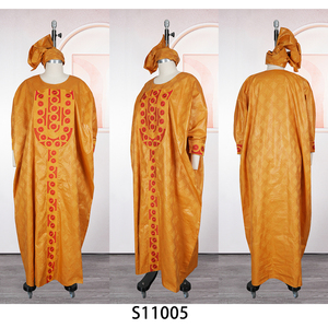 H&D S11005 Nuovo Design Abito Africano per Donne, Outfit di <span class=keywords><strong>Coppia</strong></span> alla Moda con Ricami, Vestiti Lunghi Casual Taglia Unica - Product Image 3