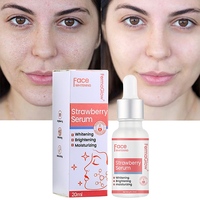Sérum à la fraise fermenté à la vitamine C, au rétinol et à l'acide hyaluronique, anti-âge, anti-rides, unifiant le teint, adoucissant, éclaircissant et blanchissant