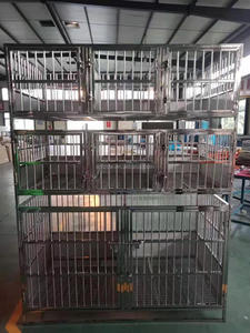 Jaulas con logotipo personalizado, bolsa para mascotas, casas y muebles sostenibles para mascotas, uso <span class=keywords><strong>veterinario</strong></span>, tres letras de acero inoxidable, puerta superior push-up - Product Image 4