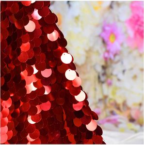 Tissu de paillettes de <span class=keywords><strong>maille</strong></span> multicolore mate concevant des vêtements pour la robe de soirée de bricolage broderie de paillettes 18mm grands tissus de paillettes - Product Image 5