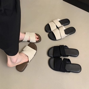 Flat-bottomed <b>sandals</b> 2025 new style simple and casual beach vacation <b>sandal</b> for beach lady's slippers - Product Image 4