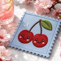 Patchs brodés thermocollants SWEET DREAMS avec bordure découpée, motifs Lune, Étoile, Cactus, Cerises, personnalisables