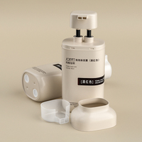 Bouteille PET vide de 400 ml, 2-en-1, avec pompe à lotion, double compartiment, pour coloration capillaire, shampoing, soins de la peau, cosmétiques, logo personnalisé