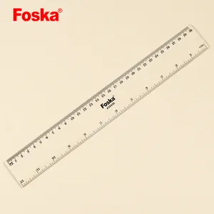 Foska בית ספר ולמשרד 30X3.8 ס"מ שקוף פלסטיק שליט