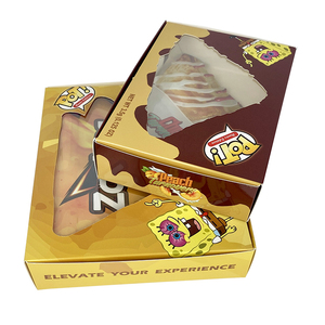 Tùy Chỉnh In 3.5 Mylar Túi Và Hộp Bánh Pizza Đứng Up Pouch Mùi Bằng Chứng 8 3.5G Hình Dạng Chết Cắt Kỳ Lạ Mylar Túi Với Hộp Thiết Lập - Product Image 3