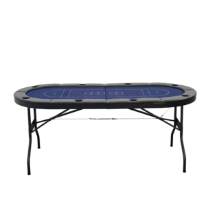 Mesa de Póker Texas Ovalada Plegable para 8 Jugadores, Personalizada de Fábrica, Venta al Por Mayor, Mesa Profesional para Blackjack, Eventos y Juegos de Azar, Mesa de Mahjong - Product Image 4