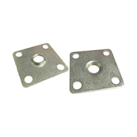 Heavy Duty Carbon Steel Square Tube Insert with M10 M12 M16 Threaded Nut for Adjustable Leveling Feet OEM Tube Fittings