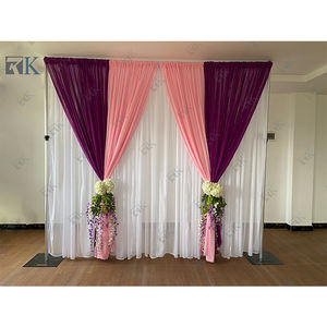 Adjustable double rods <b>curtain</b> pipe and <b>drape</b> for wedding - Product Image 5