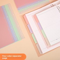 Séparateurs de classeur amovibles A5 A4 en PP, résistants à la déchirure, avec étiquettes pour carnet et agenda
