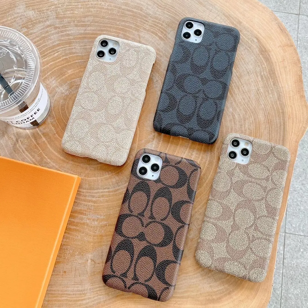 Casing ponsel kulit modis merek populer untuk iPhone 15 Pro Max casing desainer