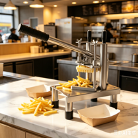 Multifunctionele voedselveilige groente-snijder/aardappel-fritesnijder, volledig van roestvrij staal, extra sterk, verstelbaar, handmatig, wasbaar, makkelijk schoon te maken